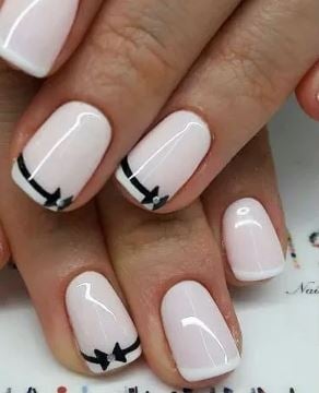 uñas con lazos