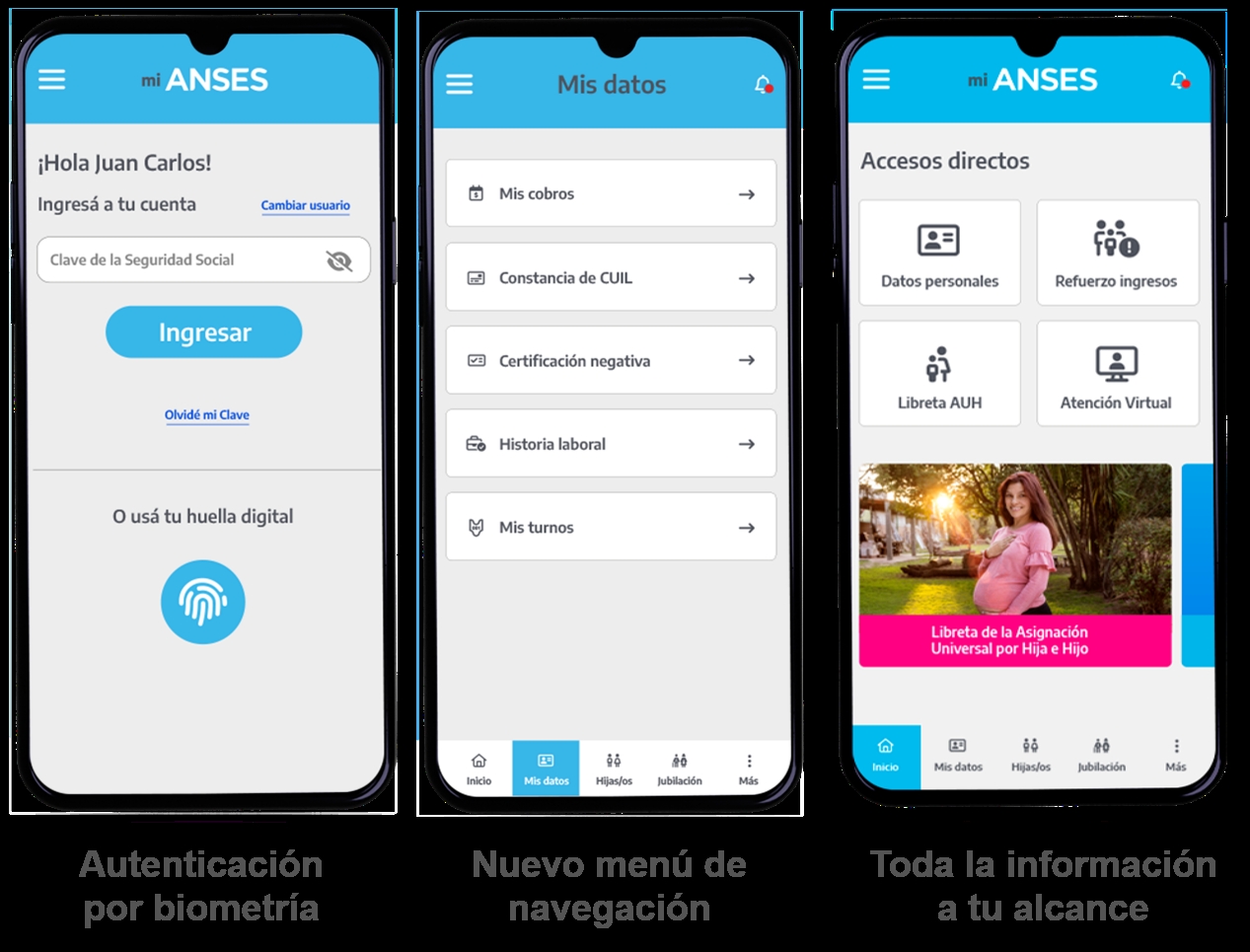 3 celus app con texto