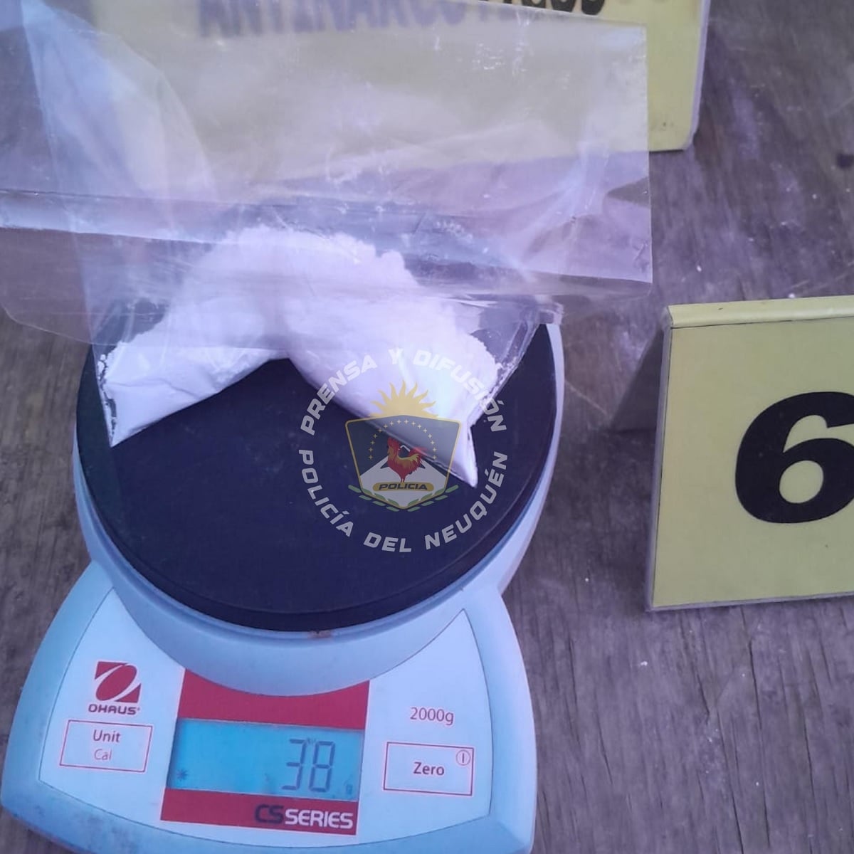 38 de cocaina