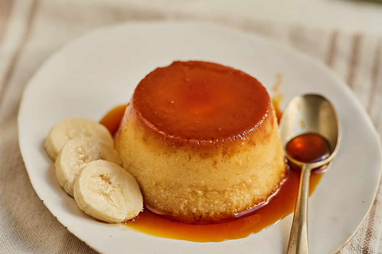 flan de banana