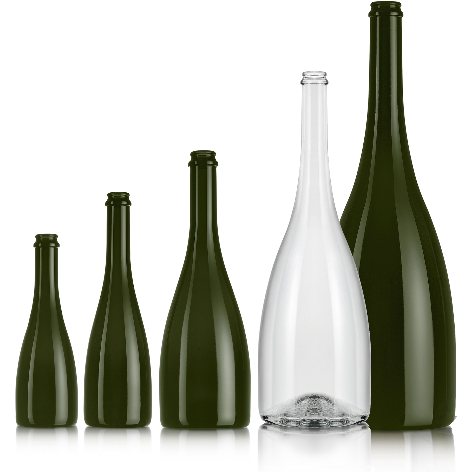 botellas de vidrio