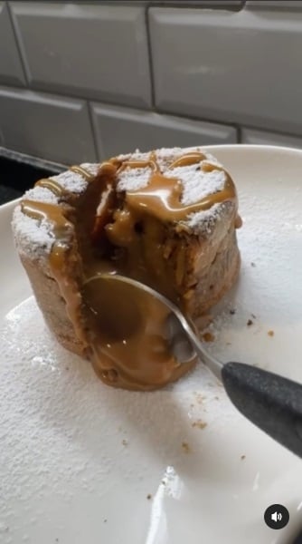 Volcán de dulce de leche 1