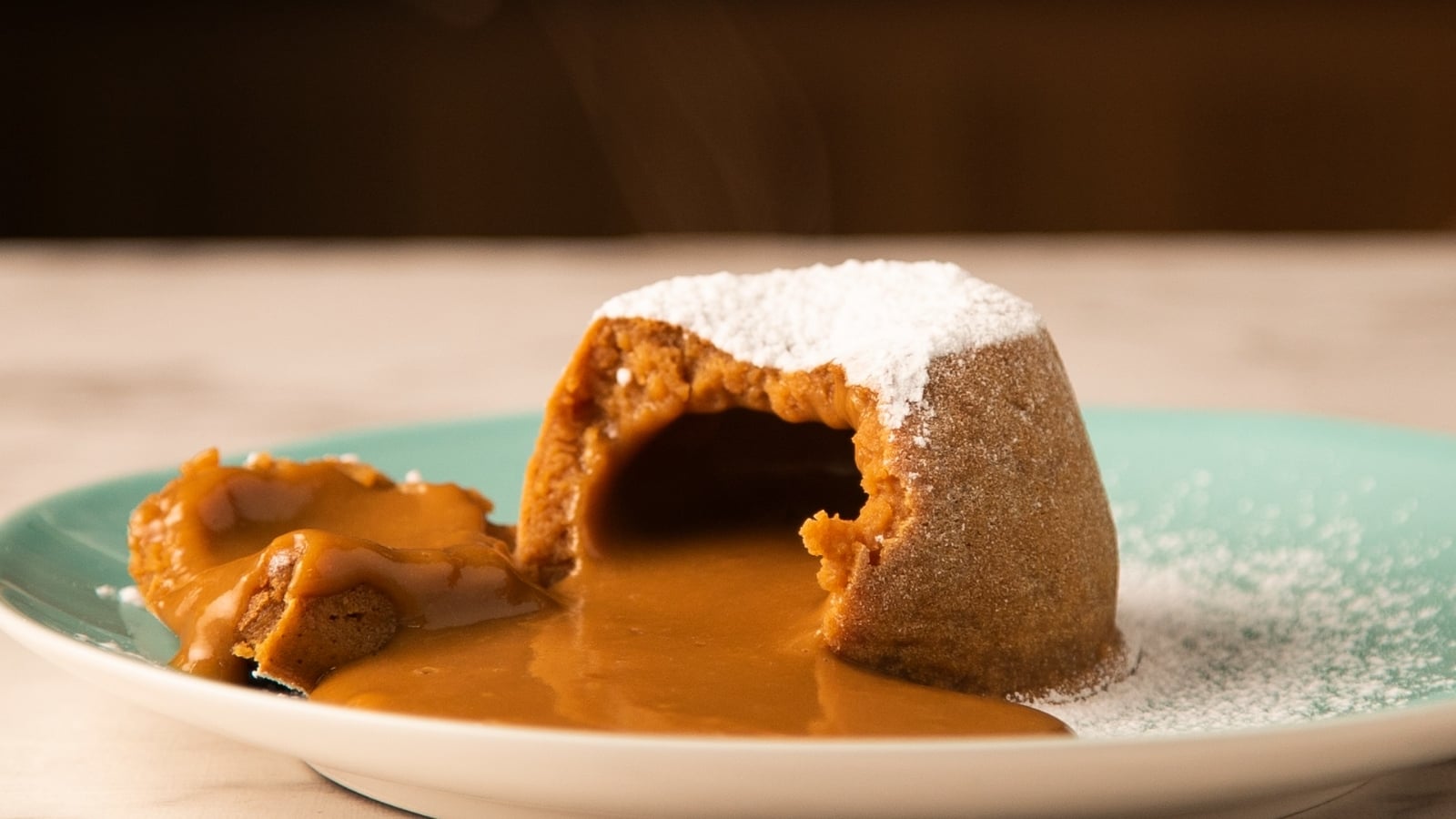 Volcán de dulce de leche