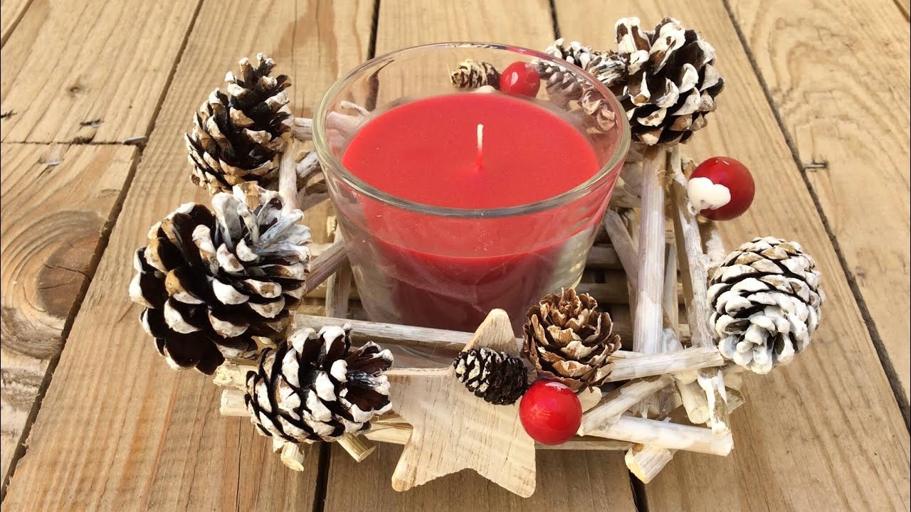 Portavelas navideño