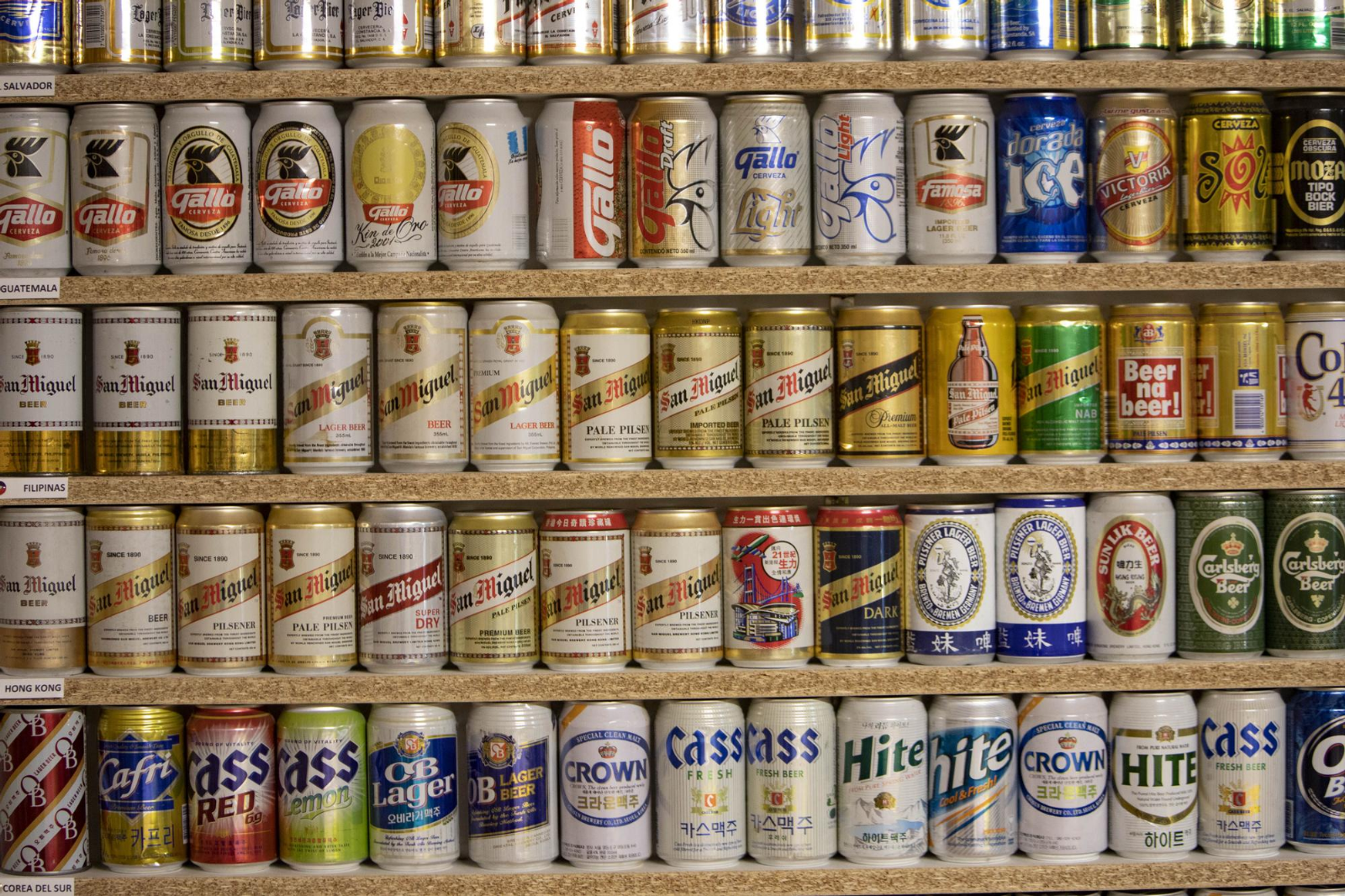 latas de cerveza