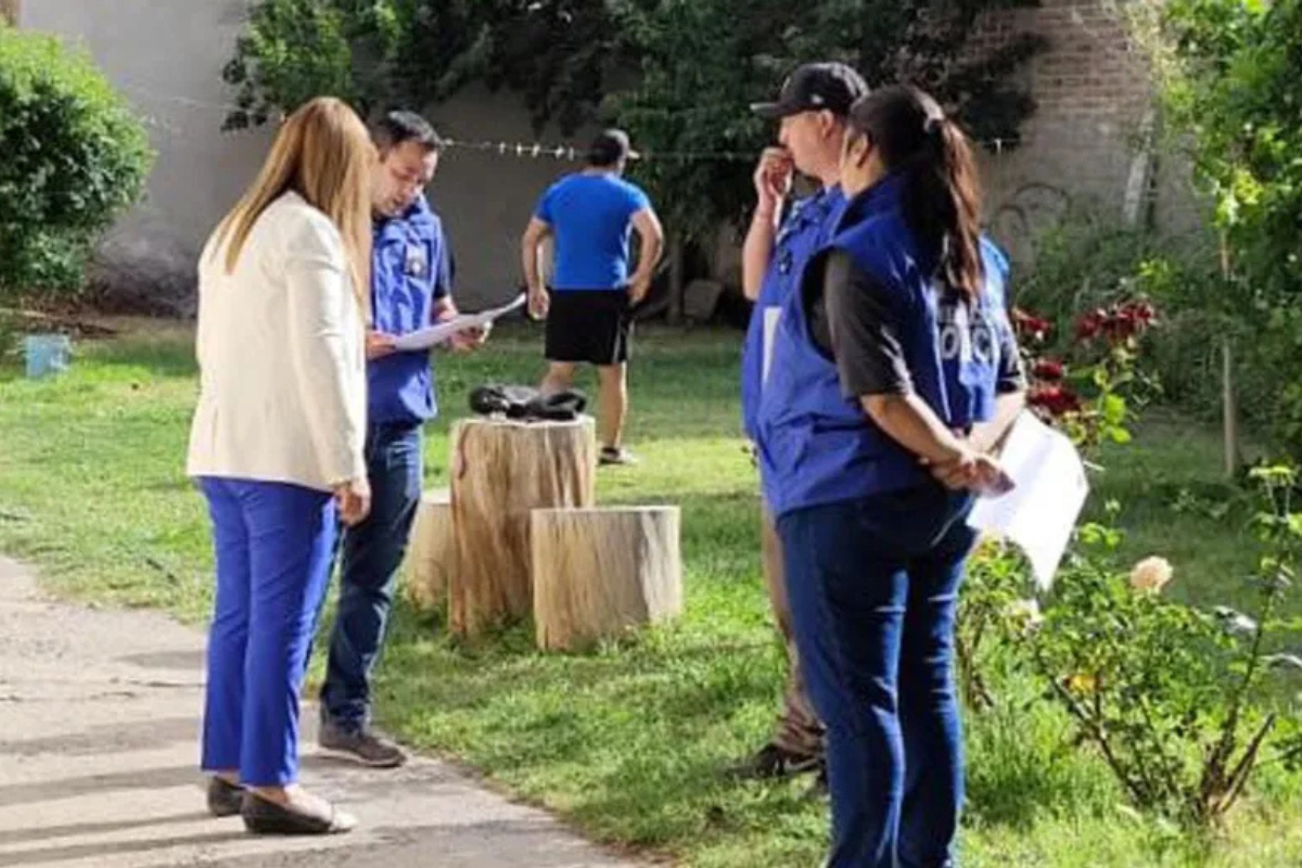 Gloria Ruiz durante los allanamientos
