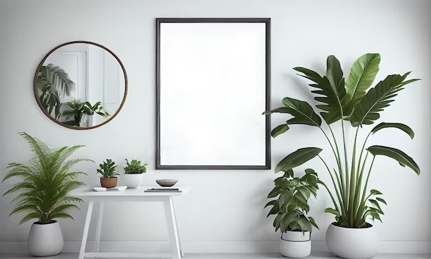 maqueta-marco-vacio-blanco-espejo-pared-plantas-interior-interior-escandinavo-ia-generativa_266247-4