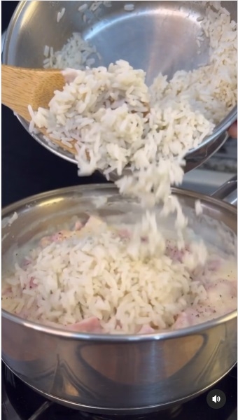 Arroz con jamón y queso 5
