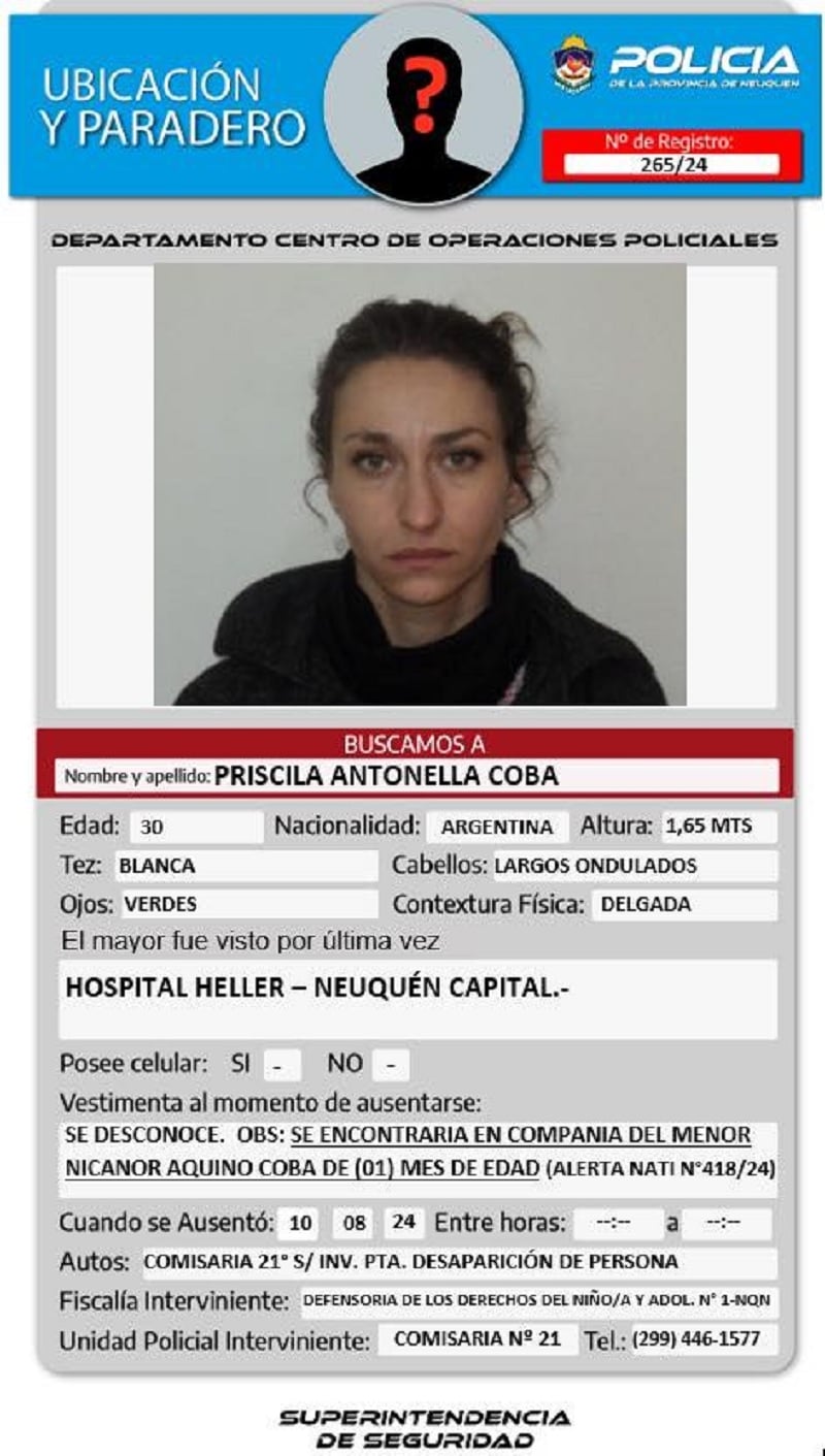 buscan a antonella coba