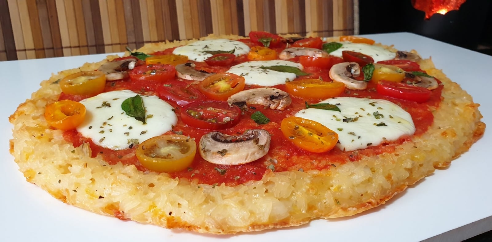pizza de arroz