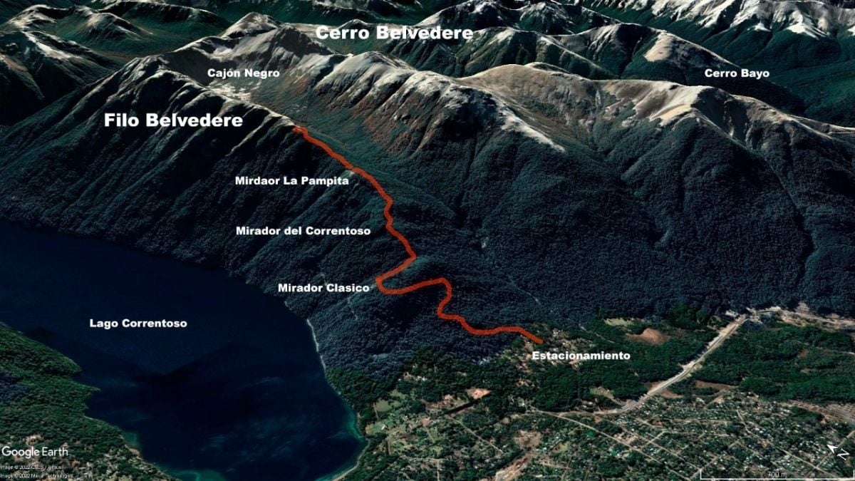 cerro belvedere mapa