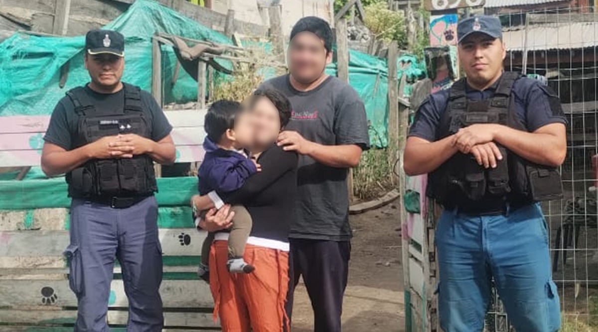 policias salvaron a un bebe