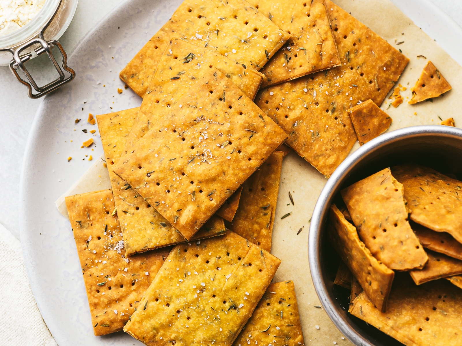 crackers de garbanzo