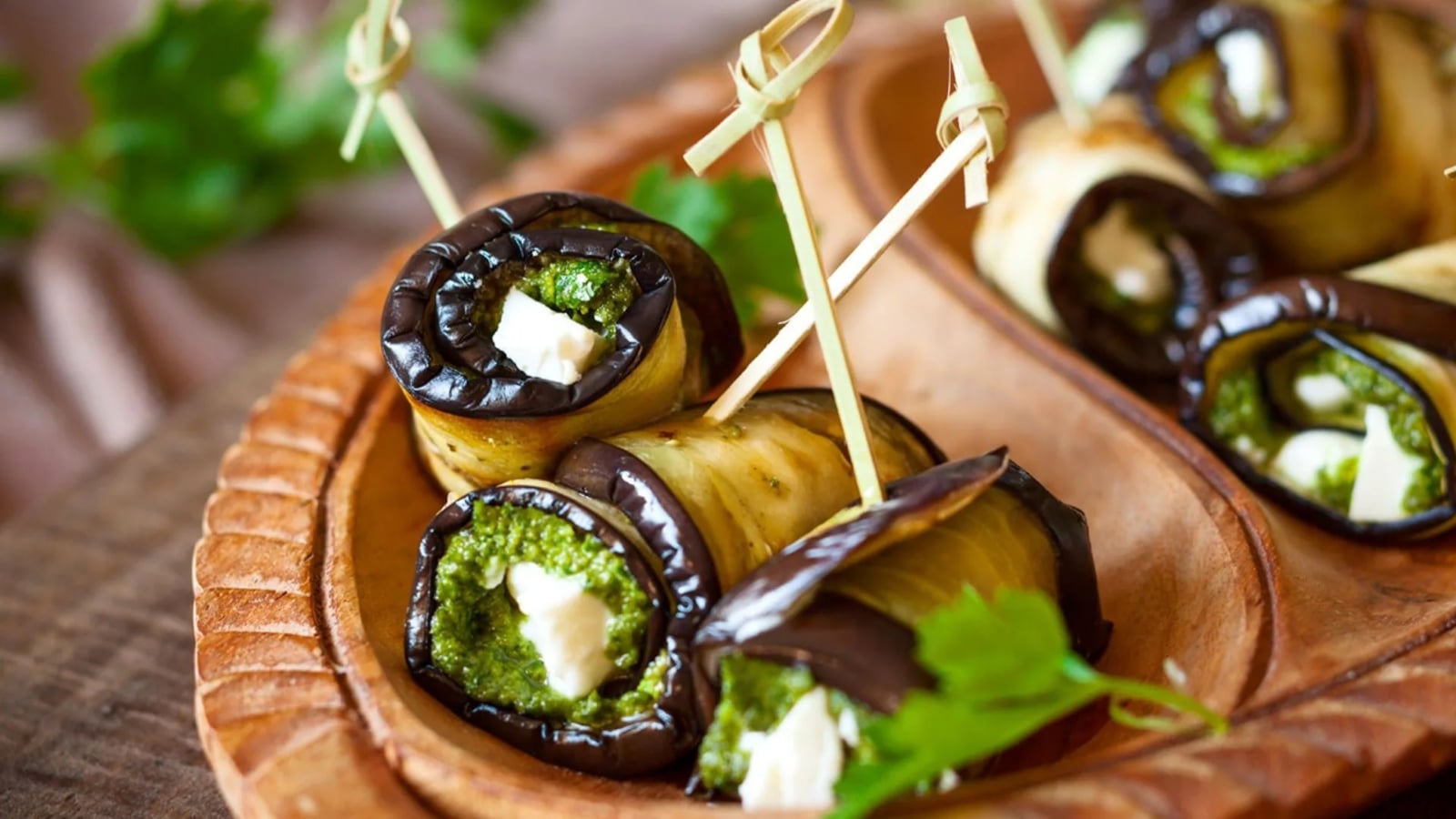 Rollitos de berenjena