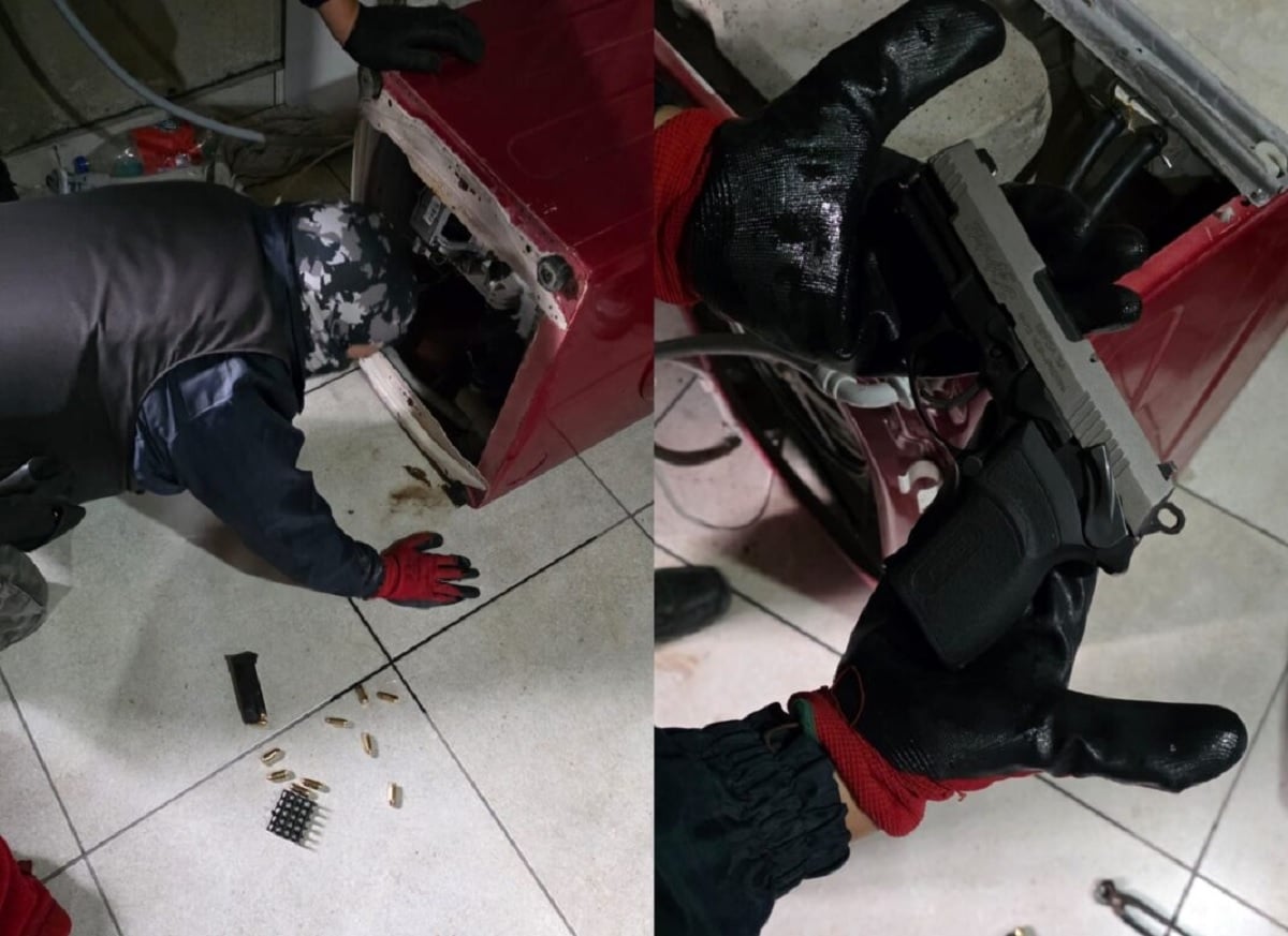 pistola en lavarropas