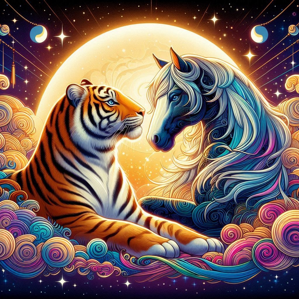 tigre y caballo