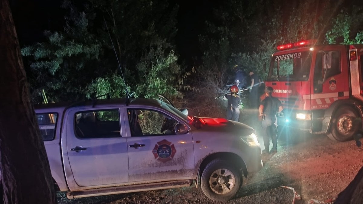 Bomberos trabajan en el sector en el que murió el trabajador golondrina Fuente (X)