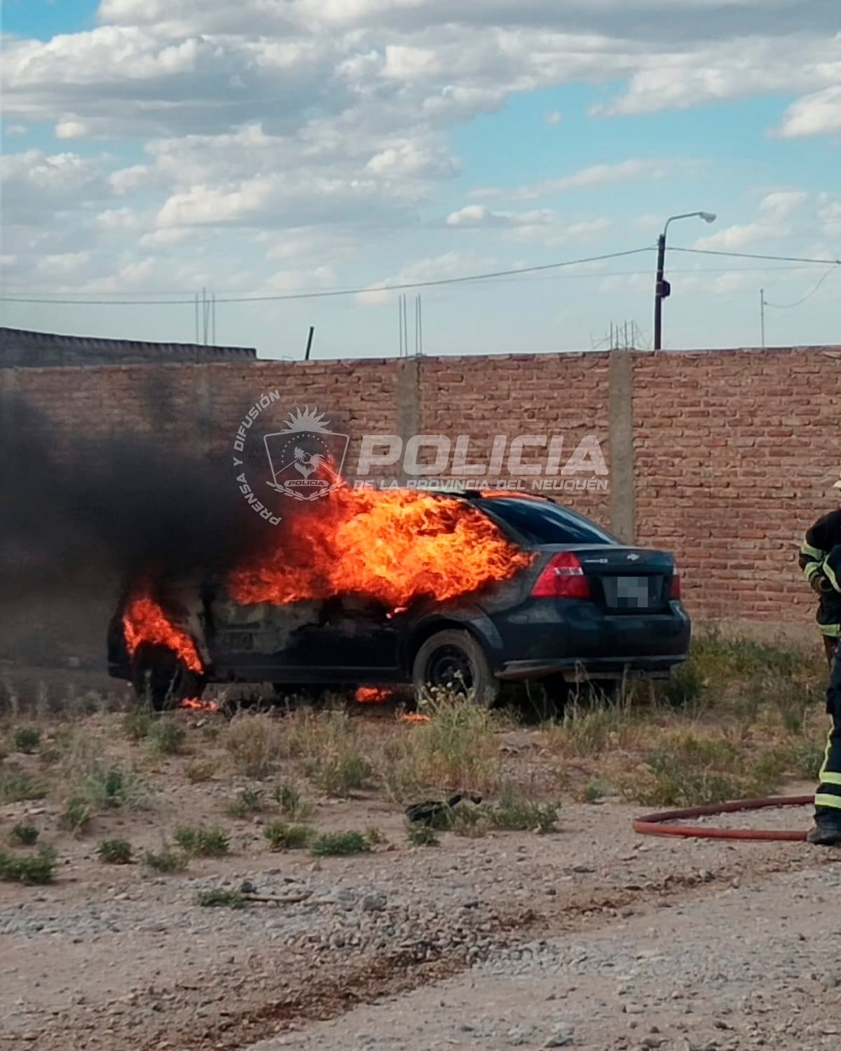 chevrolet aveo incendiado
