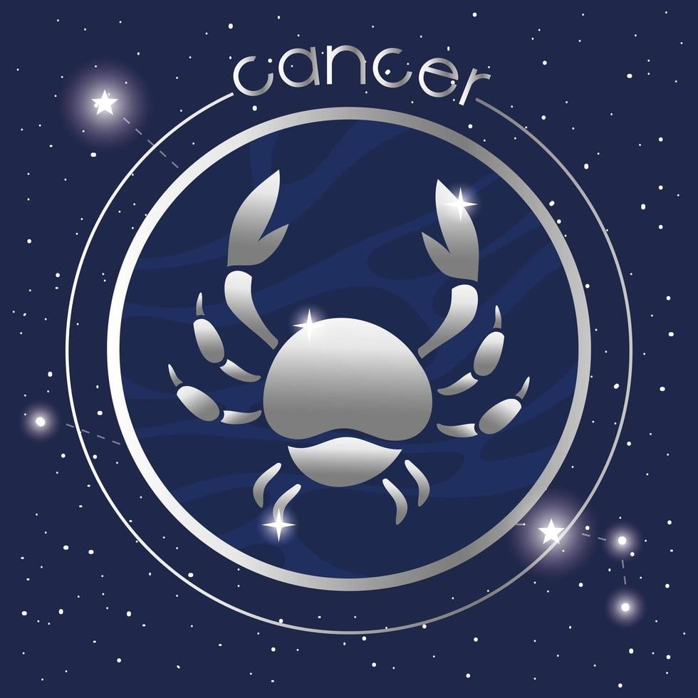 cancer-zodiac-sign-silver-design-vector