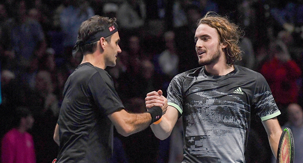 Roger-Federer-and-Stefanos-Tsitsipas