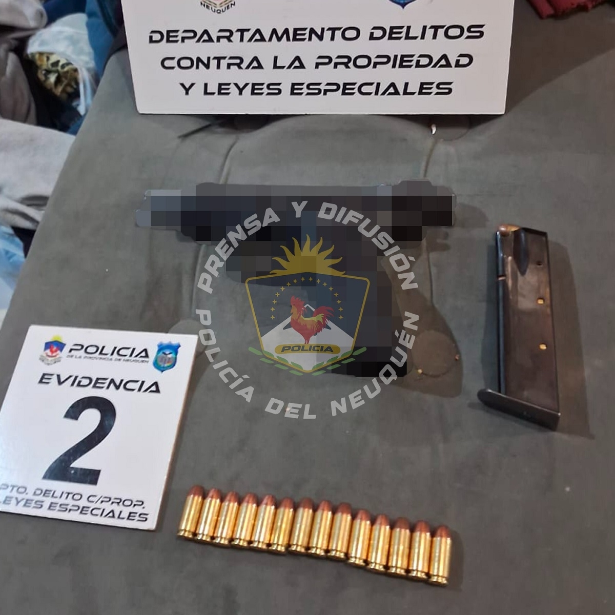 allanamientos pistola y balas