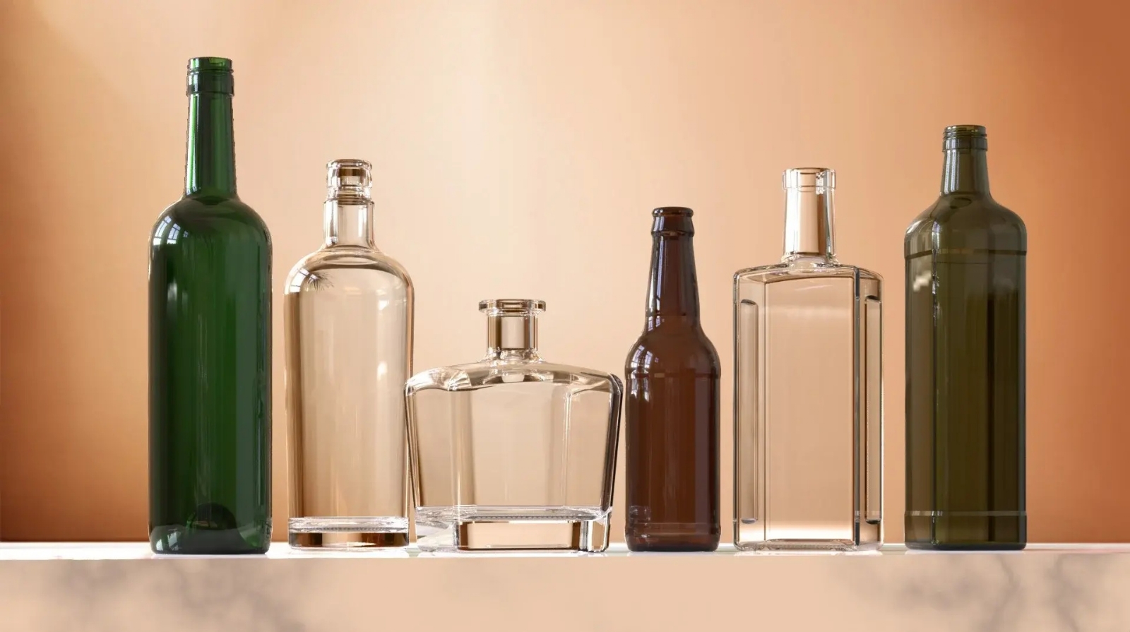 Botellas de vidrio