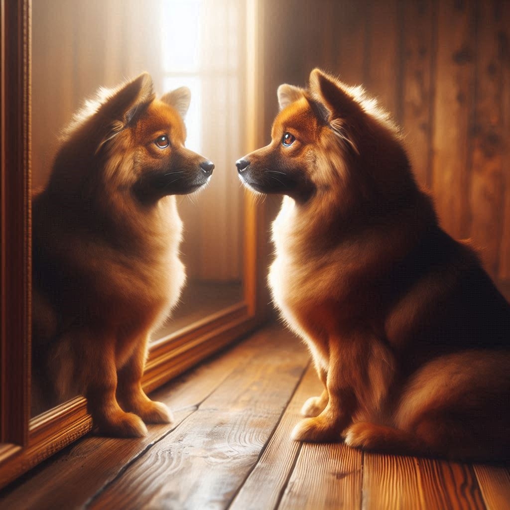 perro espejo