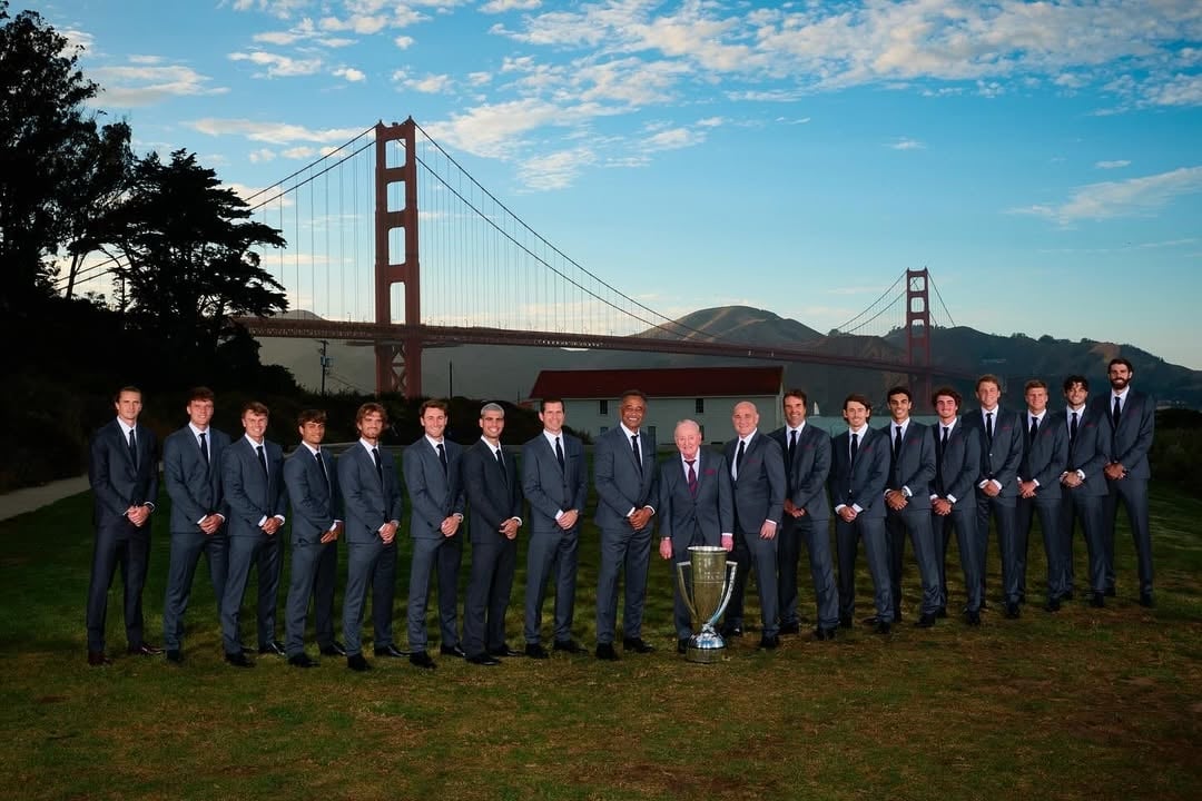 Golden Hour at the Golden Gate.Team Europe and Team World all together for the eighth edition of