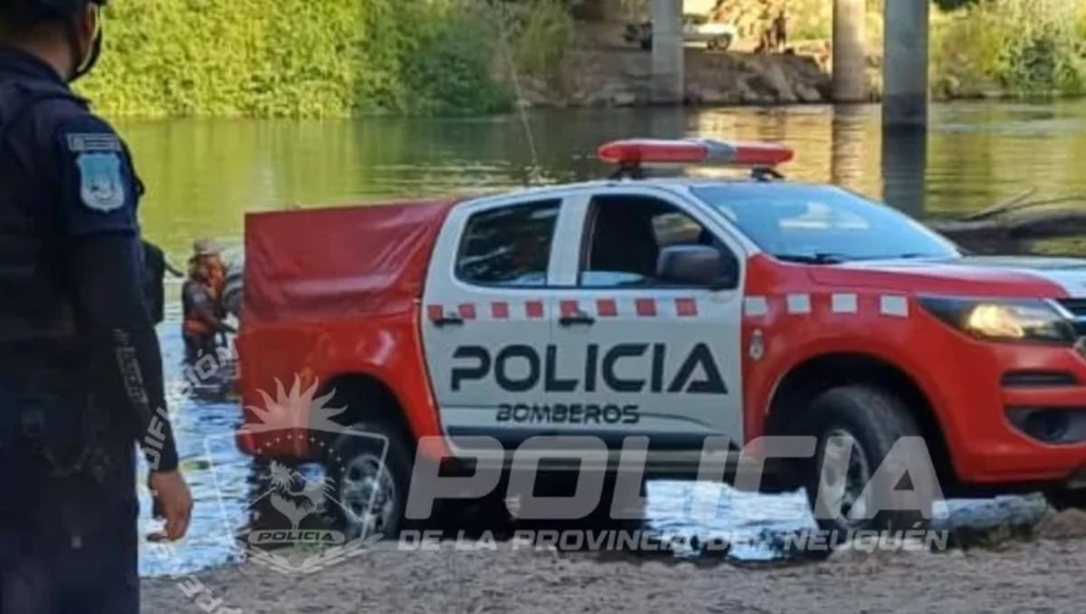 Rescate en el rio Neuquén. Fuente (Policía del Neuquén)