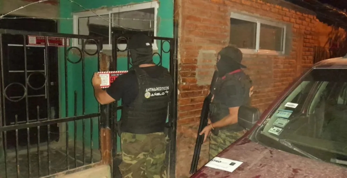 Operativo contra un punto de tráfico en Rincón de los Sauces. Fuente (Neuquén Informa)