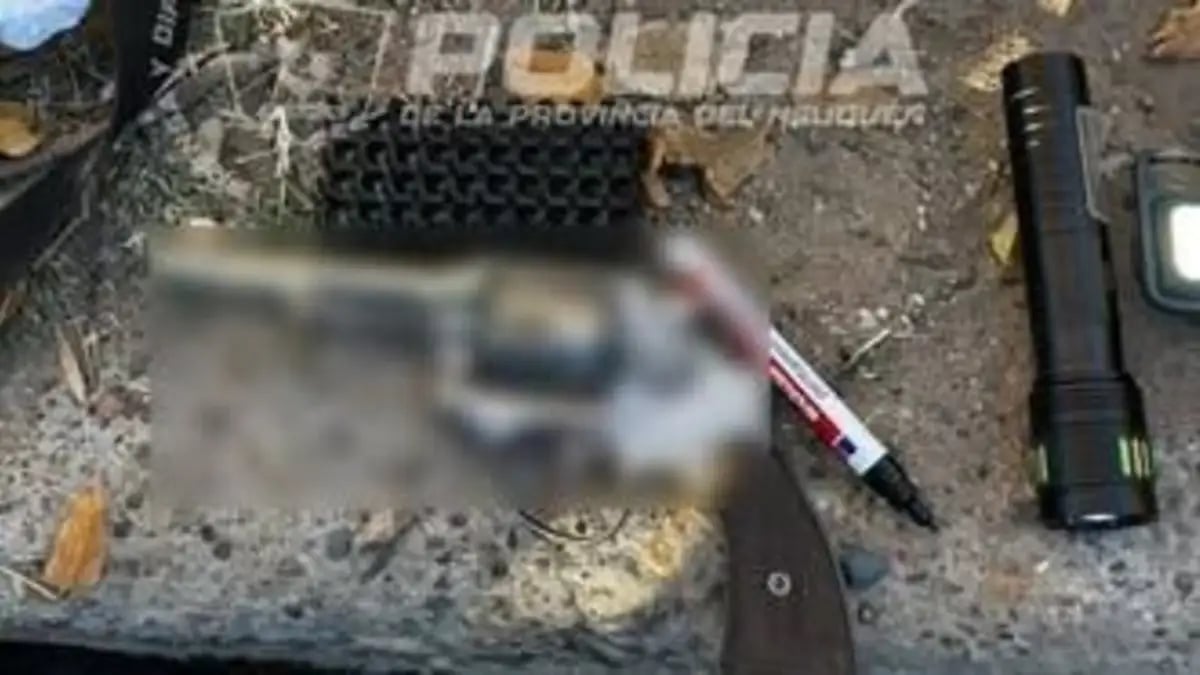 Secuestraron un arma a un hombre en barrio Maronese. Fuente_ (Policía del Neuquén)